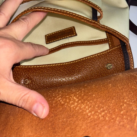 Vintage Dooney and Bourke Leather and Nylon Crossbody Bag offwhite/brown NWOT - Picture 6 of 6